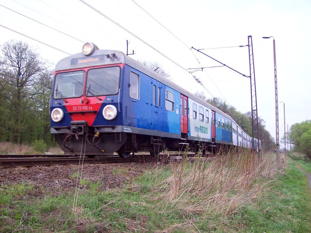 ED72-016 approaching Białogard, then driving towards Szczecin.