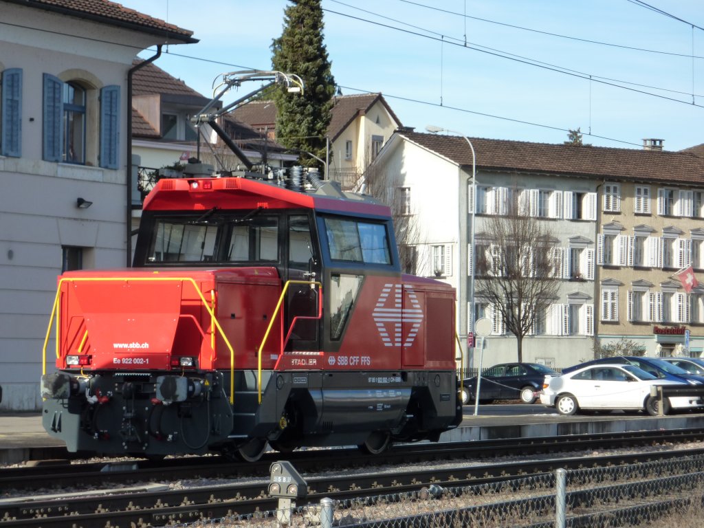 Ee 922 002, Bahnhof Romanshorn, 26. Dezember 2009 12:30