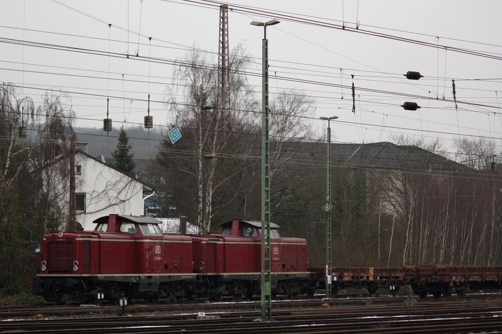 EfW 211 051 und EfW 212 047 am 24.2.13 abgestellt in Dsseldorf-Rath.