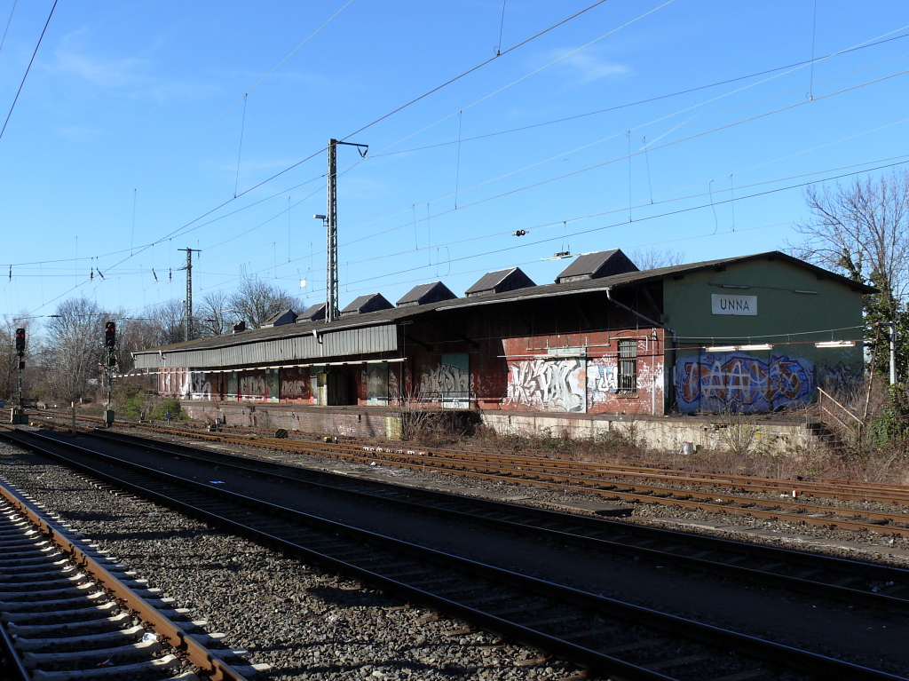 Ehemalige Gterabfertigung Unna. Unna Hbf, 17.02.2008.