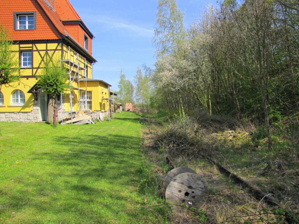 Ehemaliger Bahnhof Saubach an der Finnebahn von Laucha nach Klleda; 28.04.2010