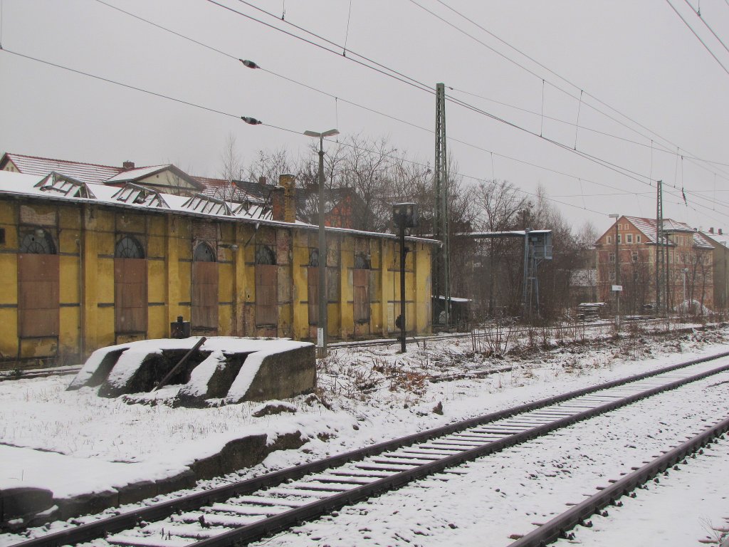 Ehemaliger Gterverladebereich im Bf Altenburg; 24.01.2011
