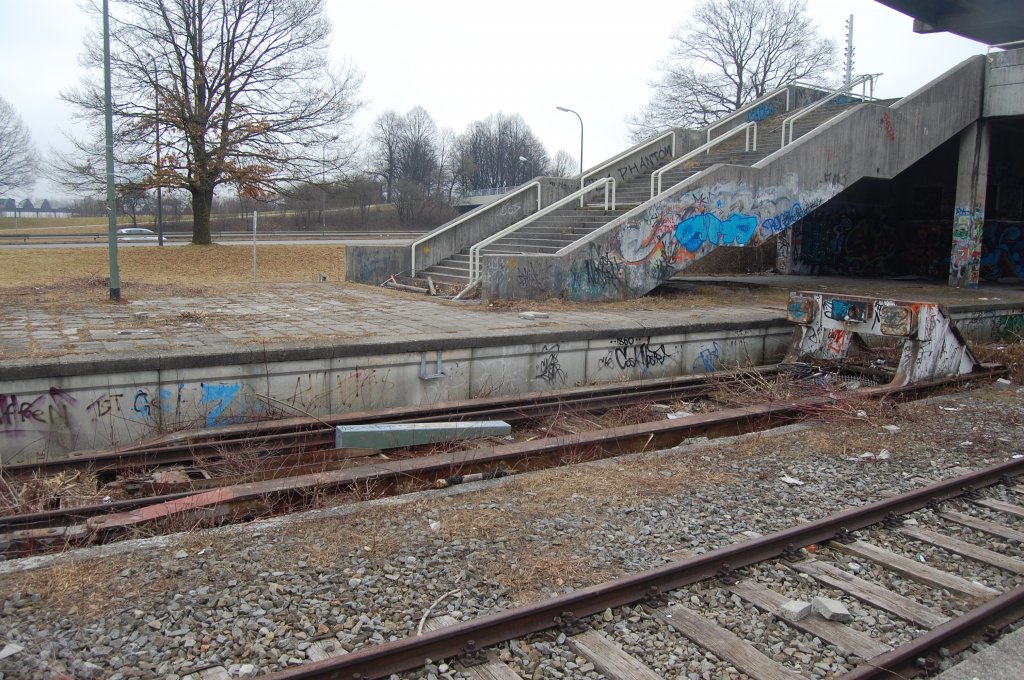 Ehemaliger S-Bahnhof Olympiastadion (Oberwiesenfeld) am 3. Mrz 2012
