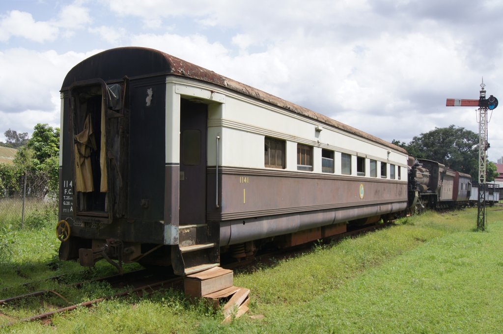 Ein 1. Klasse Schlafwagen im Eisenbahnmuseum.