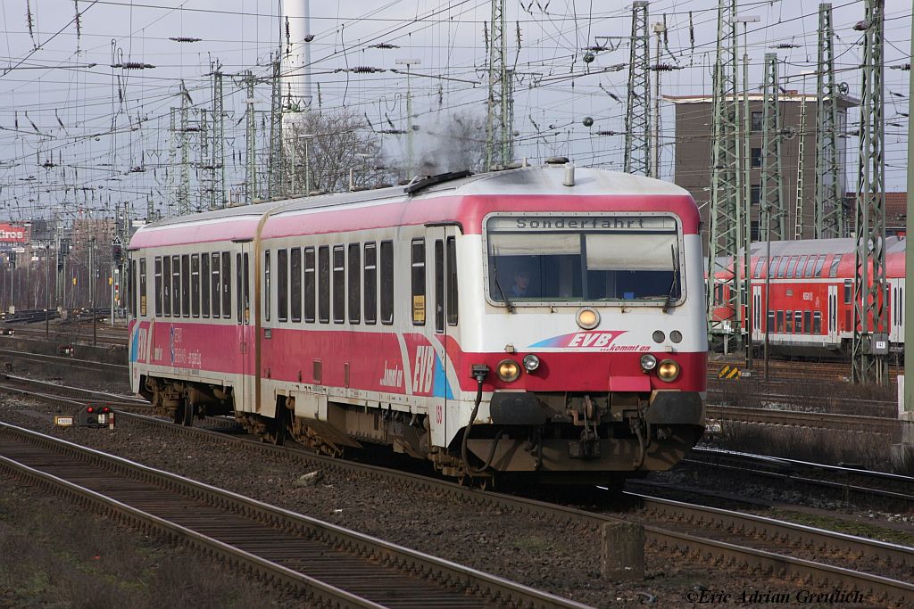 Ein 628er der EVB am 11.02.2011 in Bremen HBF.