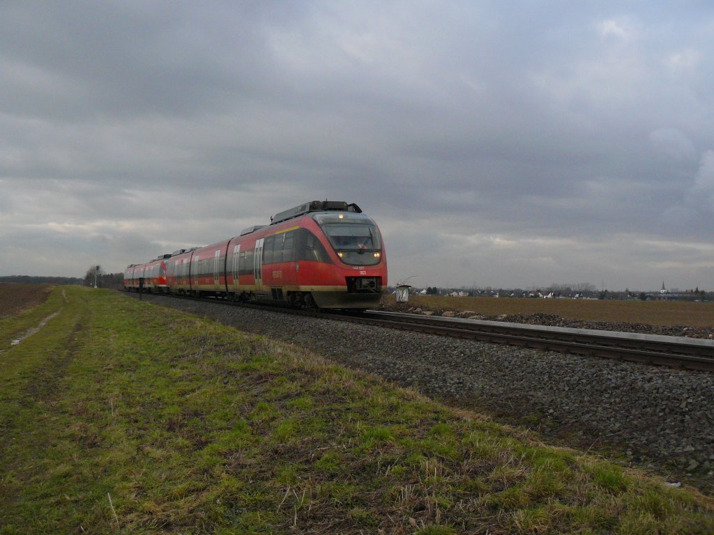 Ein 644 kurz vor der Einfahrt in Rheinbach. 19.1.2011 15:11