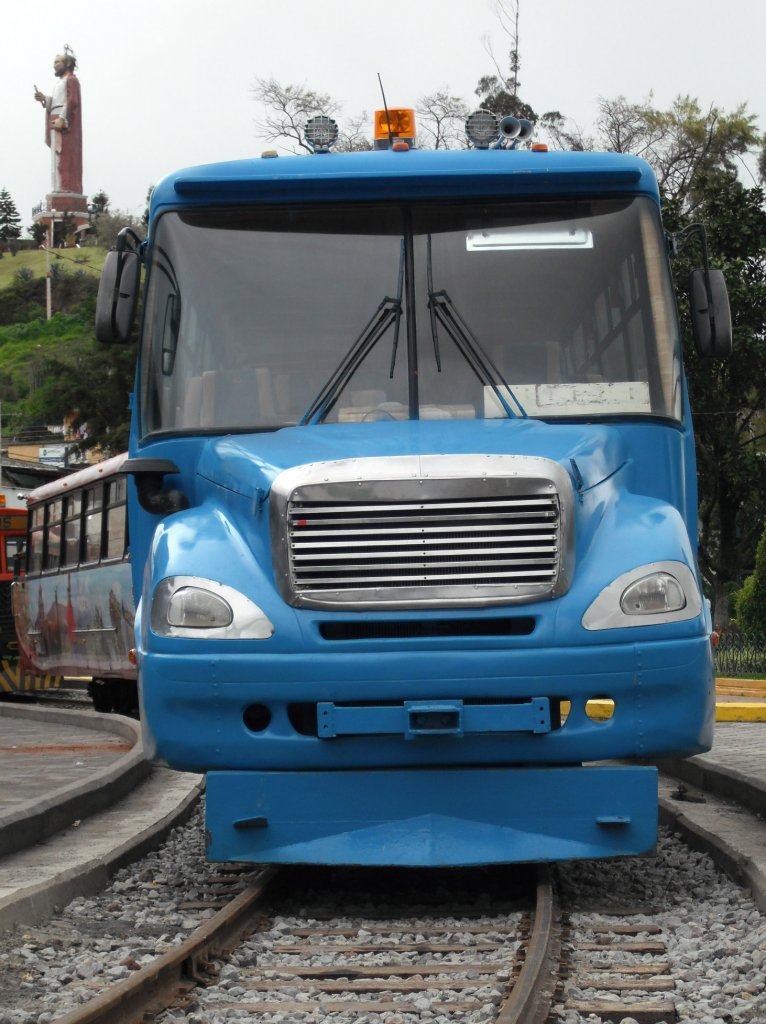 Ein Autoferro der Ecuadorianischen Eisenbahn am 13.02.2011 in Alaus, Ecuador.