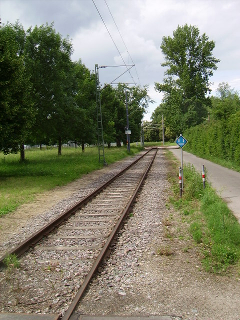 Ein Bahnanschluss in Karlsruher Rheinhafen am 12.06.09