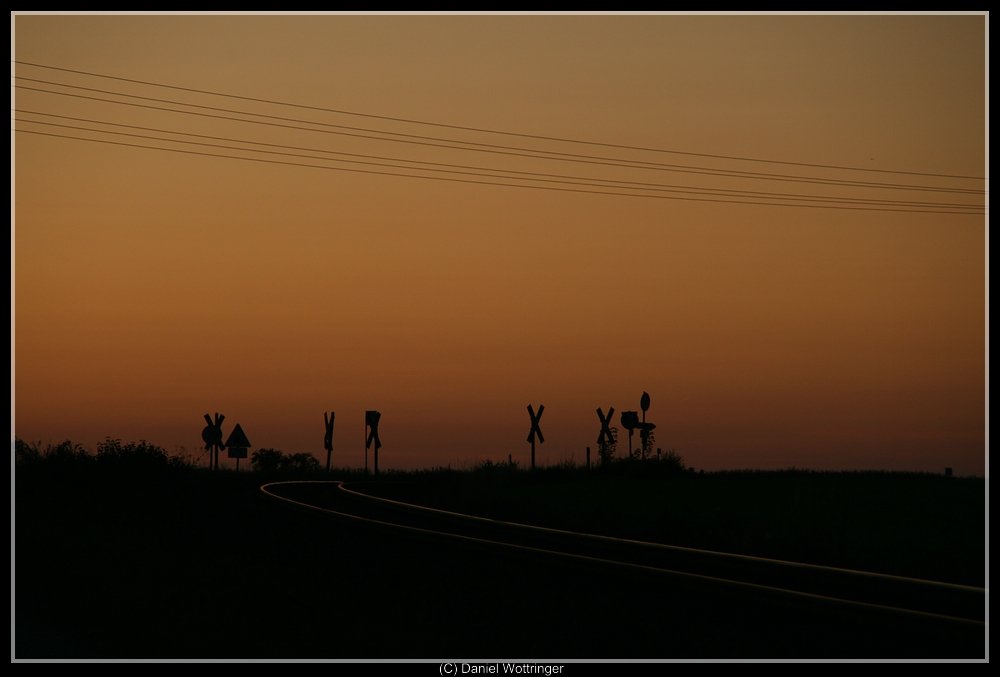 Ein Bahn�bergang bei Pirach, 8. September 09.