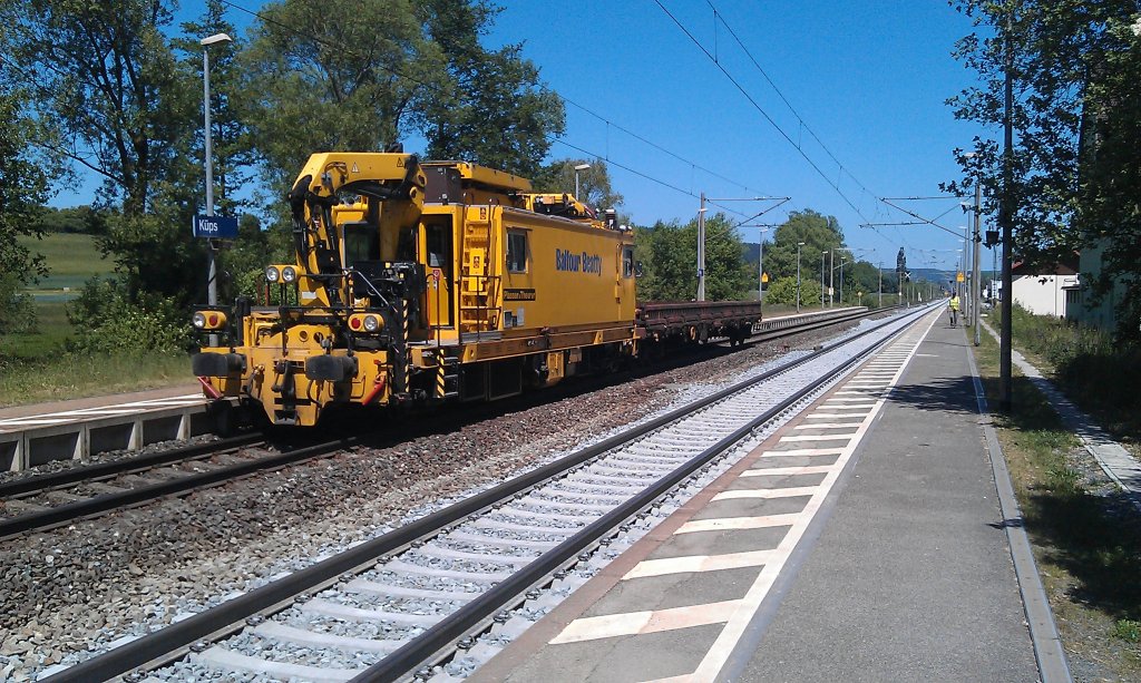 Ein Balfour Beatty Baufahrzeug am 25.05.2012 in Kps. 