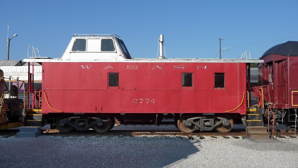 Ein Caboose der Wabash Railroad, #2774, auf dem Ausstellungsgelnde der Tennessee Valley Railroad (Chattanooga, 30.5.09).