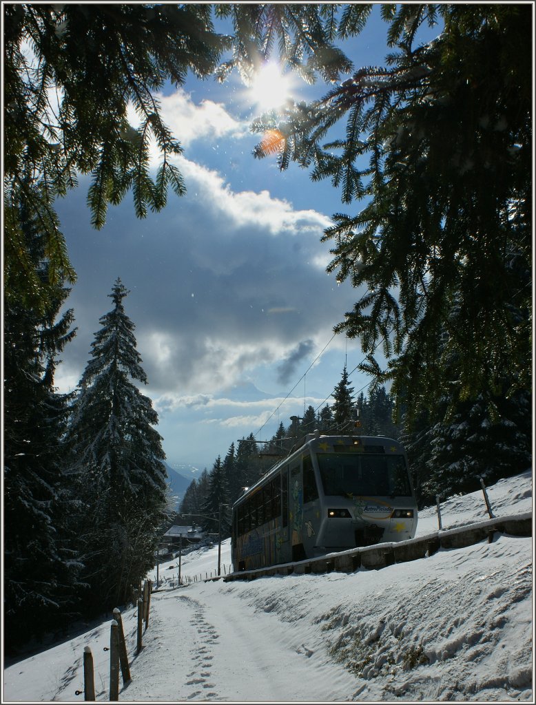 Ein CEV Beh 2/4 72 Astro Pleiades auf dem Weg zum Gipfel.
(30.11.2012)