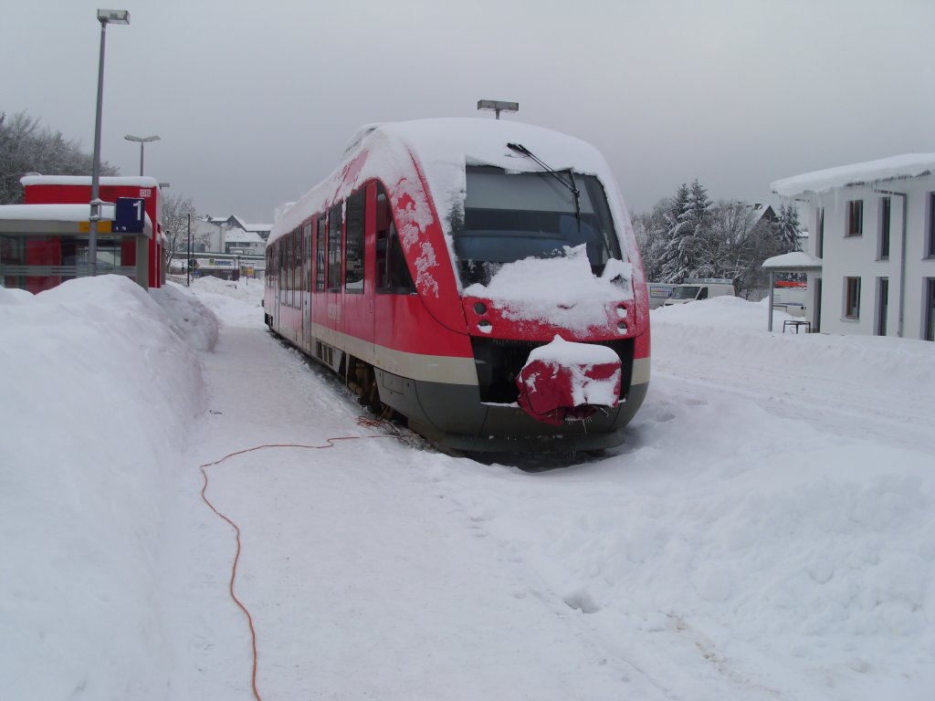 Ein DB LINT Komplet verschneit in Winterberg NRW. Gesehen am 25.12.2010.
