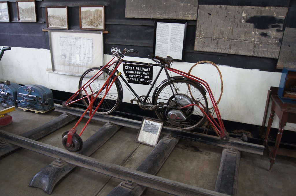 Ein Eisenbahnfahhrad am 2.6.2012 im Eisenbahnmuseum Nairobi.