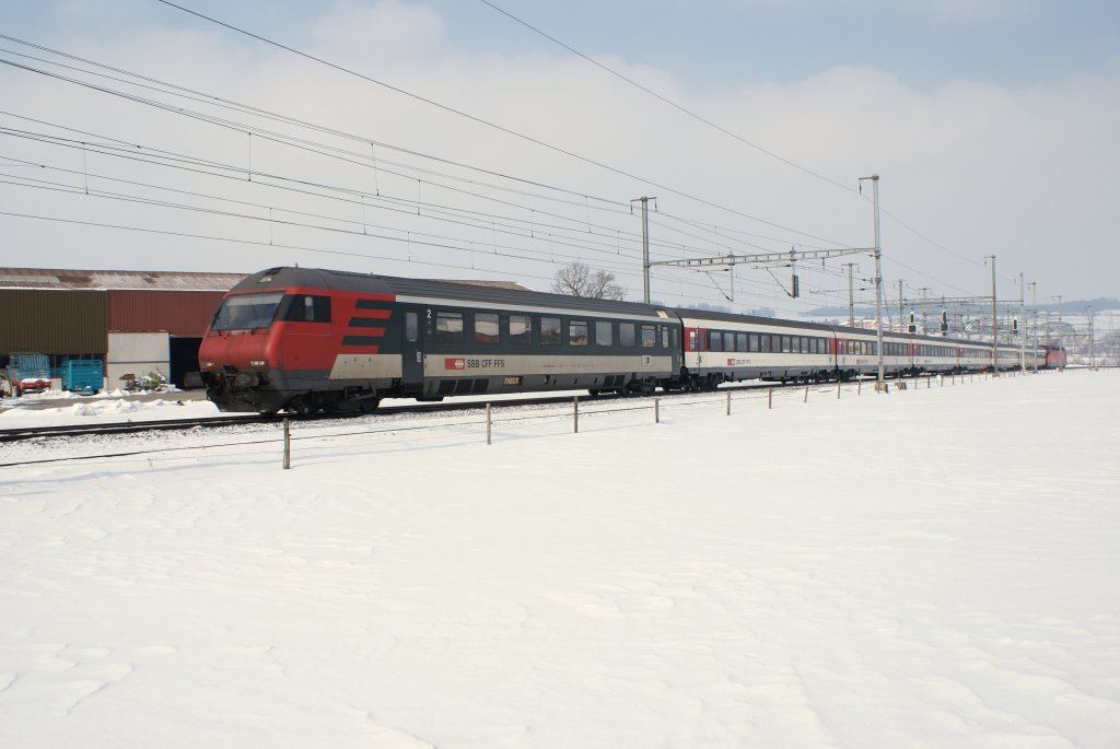 Ein IR Luzern - Genve Aroport verlsst am 13.2.10 Romont.