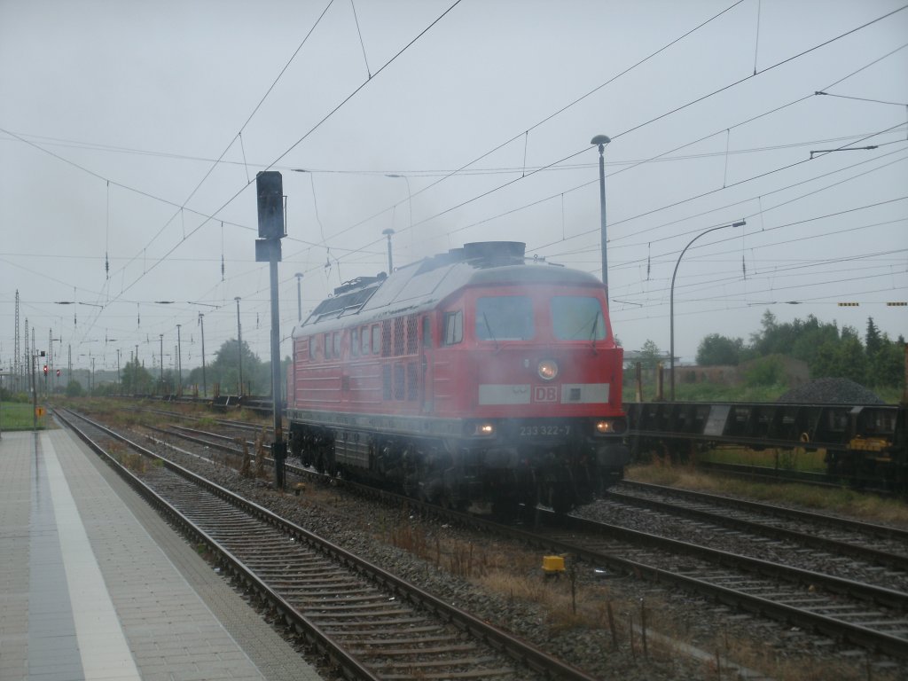 Ein kleiner Bonus vom Lokfhrer von 233 322,am 21.Juli 2011,in Bergen/Rgen.