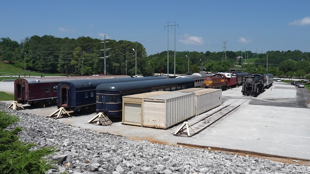 Ein letzter Blick zurck ber das Freigelnde des Tennessee Valley Railroad Museums (Chattanooga, 30.5.09).