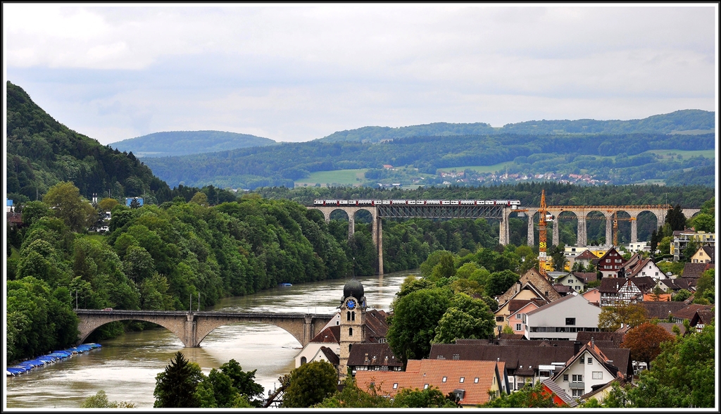 Ein RABe 511 als RE 3775 Schaffhausen-Zrich HB auf dem Eglisauer Viadukt. (03.06.2013)