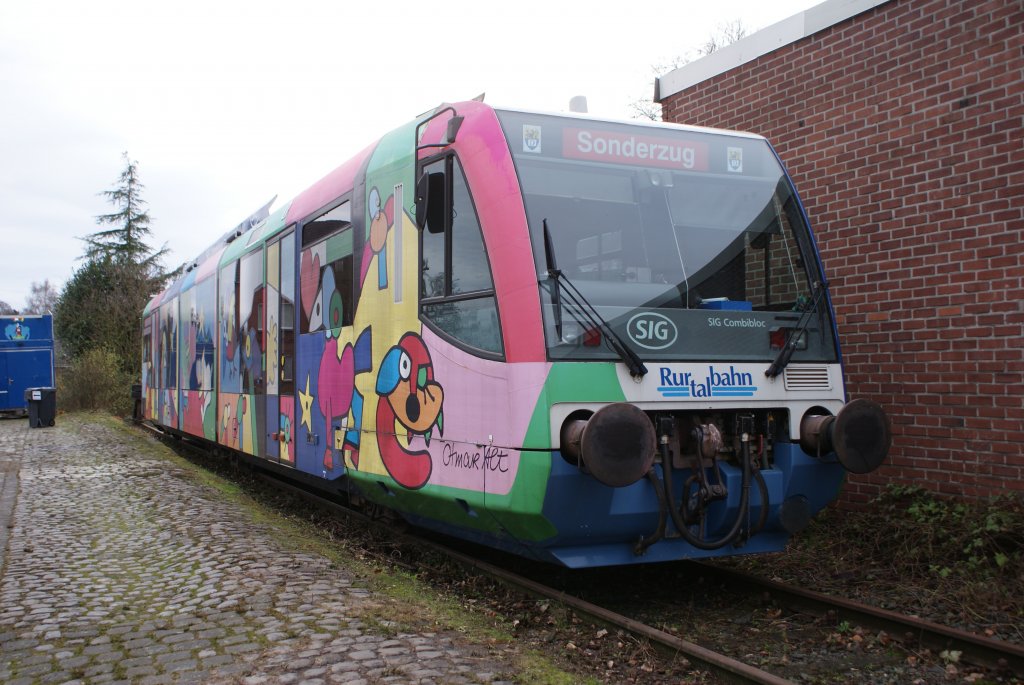 Ein Regio Sprinter der Rurtalbahn war am 06.12.2009 zum Bahnhofsfest in Kaldenkirchen abgestellt