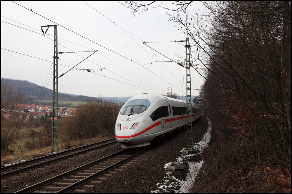 Ein unbekannter 403er ist von Dortmund nach Mnchen unterwegs. Hier kurz vor Laufach. (14.03.2010)