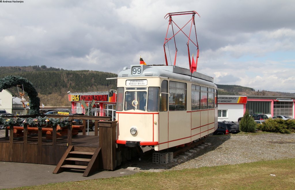 Ein unbekannter Gothawagen T57 in Schwallungen an einer Tankstelle 13.4.13
