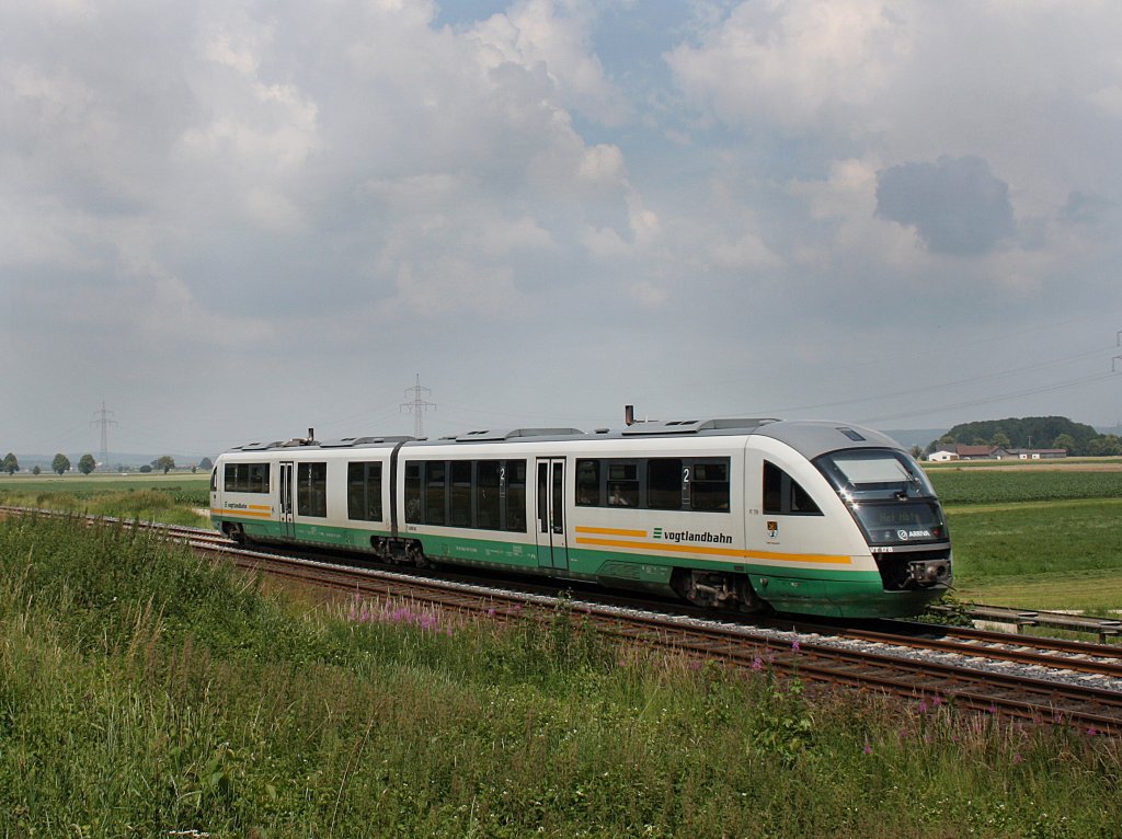 Ein Vogtlandbahn Desiro am 26.06.2009 unterwegs bei Richt. 