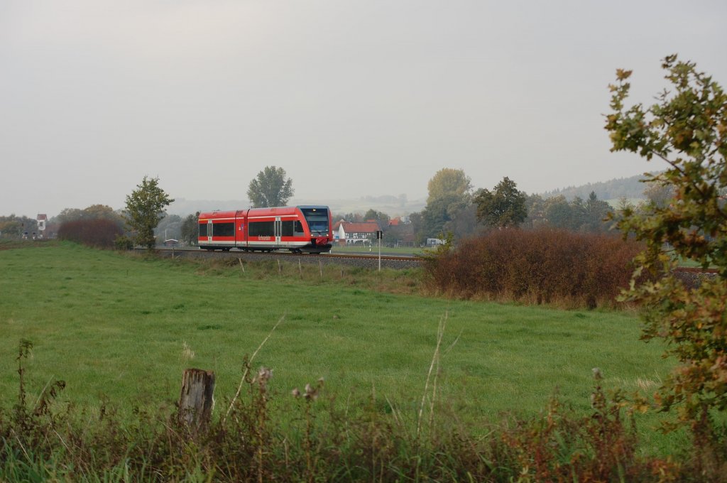 Ein VT 646 am 23.10.2010 bei Niederwetter
