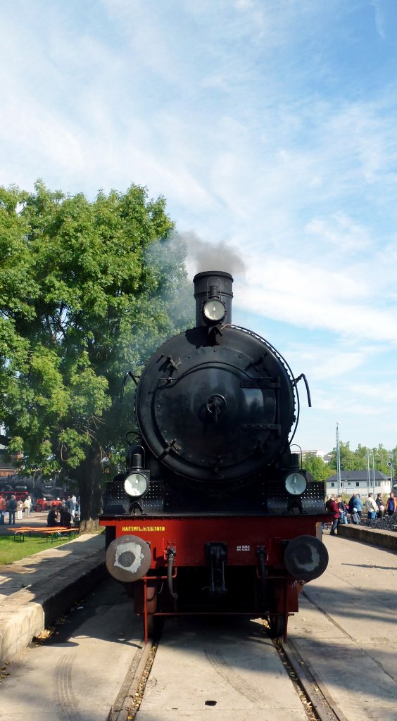 Eine alte historische Preu�ische Dampflok P 8 2455 in Gera. Die P 8 war bei den 2. Verkehrshistorische Tage in Gera zusehen. Foto 29.09.2012