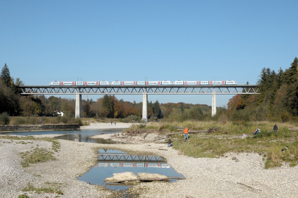Eine BOB-Einheit am 23.10.11 auf der Grohesseloher Brcke bei Mnchen