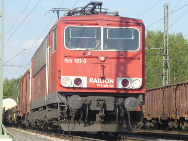 Eine BR 155 aus Richtung Braunschweig Gterbahnhof.