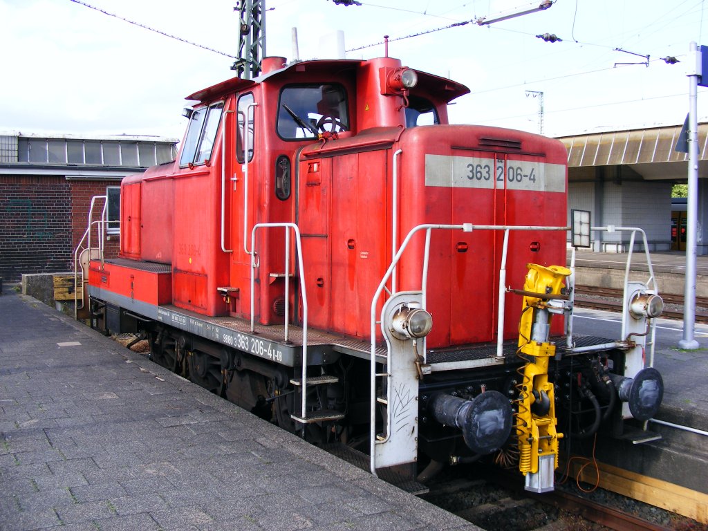 Eine DB 363 im Hauptbahnhof von Mnster, 6. Juli 2010.