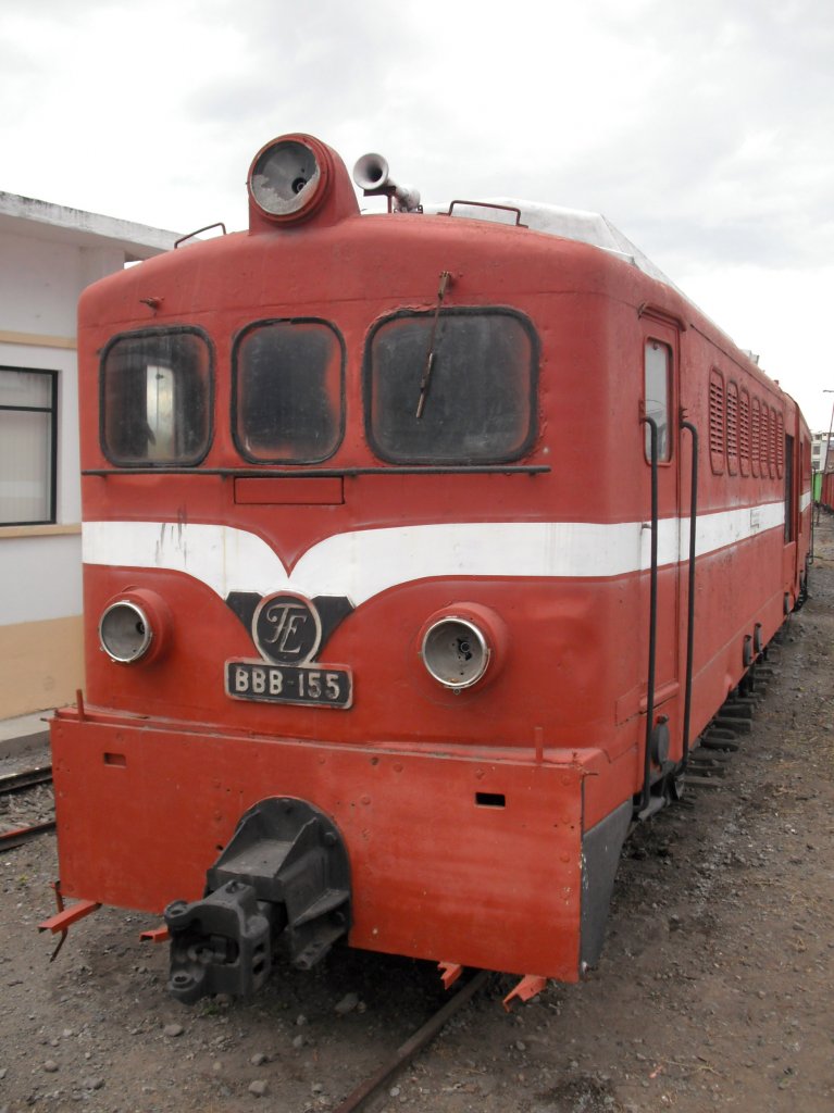 Eine Diesellokomotive der Ferrocarriles Quito - San Lorenzo am 07.02.2011 abgestellt in Ibarra, Ecuador.