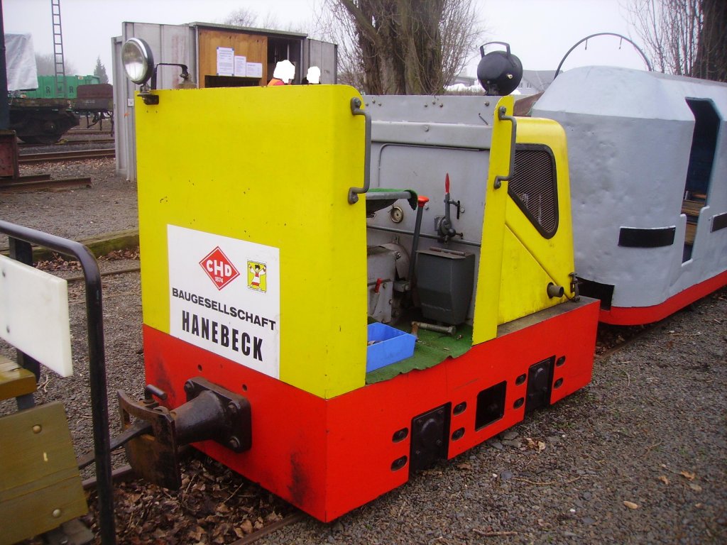 Eine Feldbahn diente am 7.2.10 als Pendelverkehr auf dem RIM Gelnde
