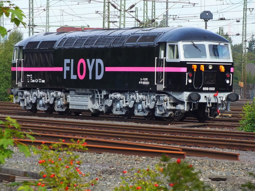 Eine Floyd 659-002, Class 56, parkte in der nhe vom Bf Hamburg-Harburg. Fotografiert von meinem Bruder Simon Rie, da ich leider Arbeiten musste. 18.09.12