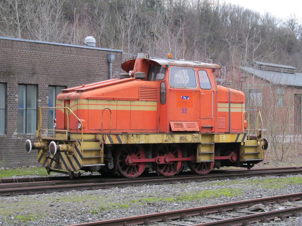 Eine Industrie-Diesellok der  Vereinigten Schmiedewerke  in Hattingen steht am 11. Mrz 2012 im Bereich des Industriemuseums  Henrichshtte  in Hattingen/Ruhr.