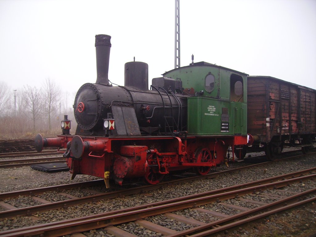 Eine kleine Gr�ne Dampflok im RIM K�ln am 7.2.10