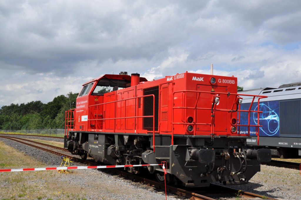 Eine MaK G800BB im Siemens Prfcenter in Wegberg-Wildenrath am Tag der Offenen Tr (01.07.2012)