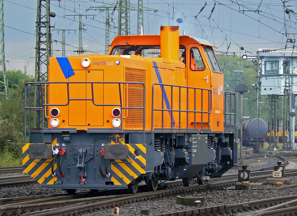 Eine MaK der Northrail als Ersatzlok auf einer Chemionleistung in Gremberg am 16.09.2010