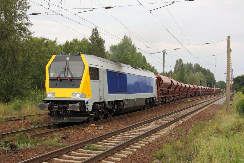 Eine Maxima (264 009-2) gabs auch noch am 07.08.2010 in Leipzig-Thekla. Sie kam aus Richtung Eilenburg mit ihrem Ganzzug Schttgutwagen durch den Bahnhof.