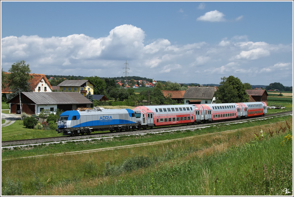 Eine neue Plan B Maschine gibt es zur Zeit bei der GBK zu bewundern. 2016 920 der Adria Transport fhrt mit R 4371 von Graz nach Wies-Eibiswald. 
Gussendorf am 27.6.2011

