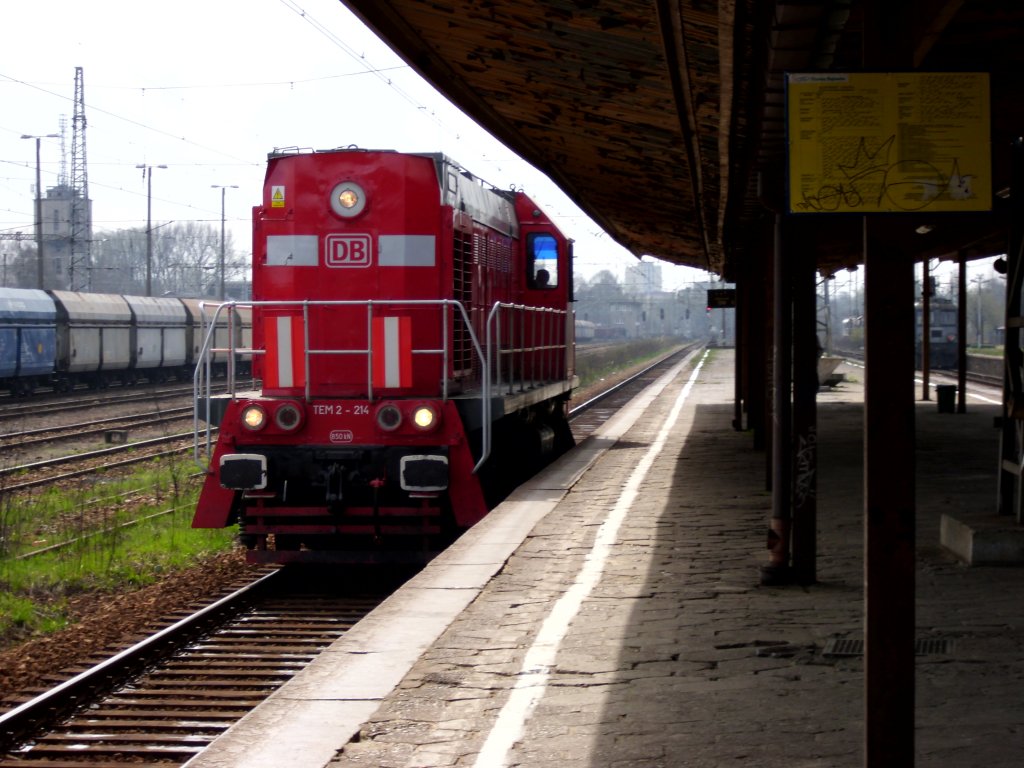 Eine TEM2 in Katowice Ligota mit dem DB Keks. Weis jemand warum diese Lock das Logo der DB trgt?