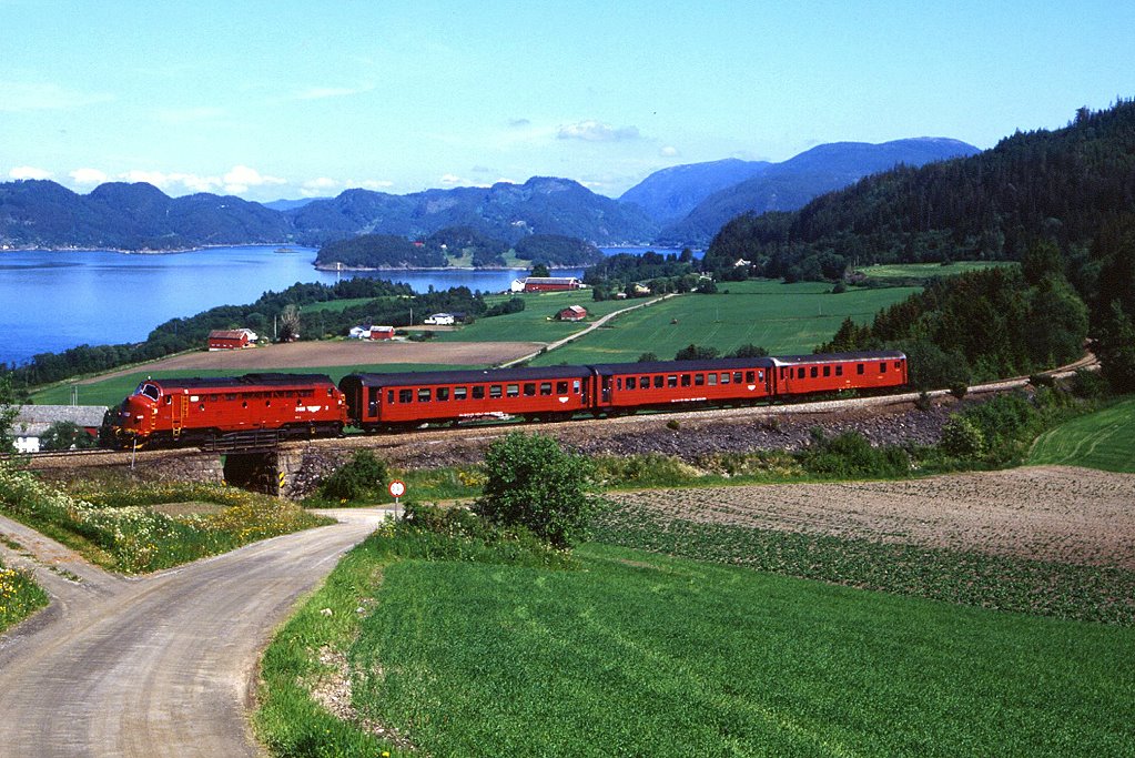 Eine unbekannte Di3 bei Flan, 11.06.1999, Zug 478 nach Trondheim.