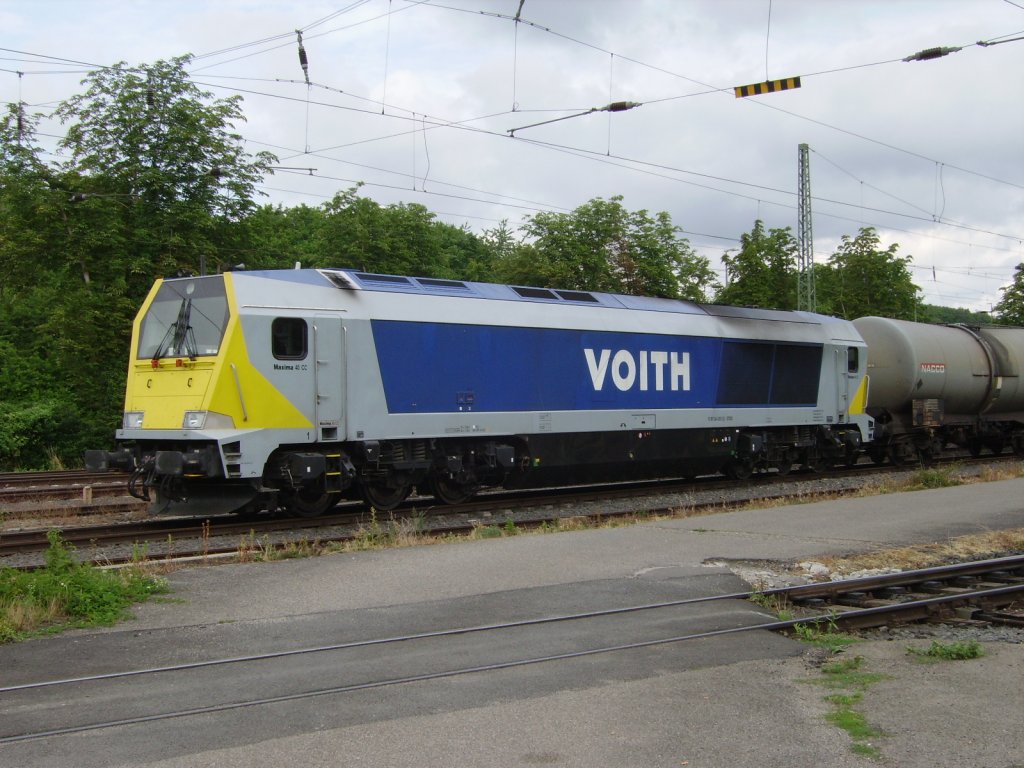 Eine Voith Maxima 40 CC in Mainz Weisenau Gbf am 14.06.11