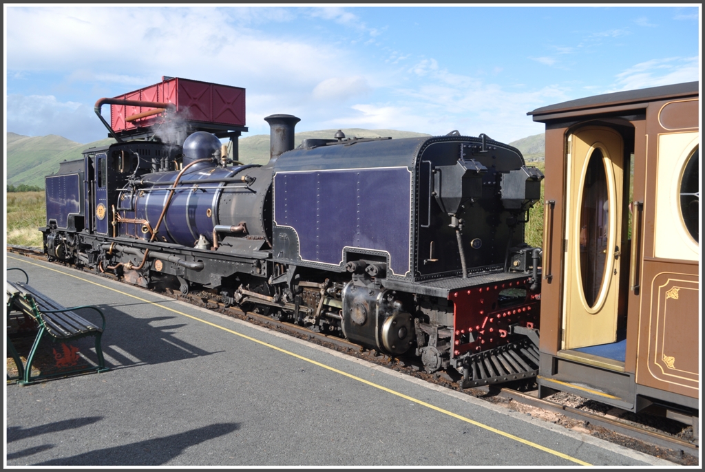 Eine wunderschne Lok, die Garratt Class 16 der South African Railways in Rhyd Ddu, nicht mehr in Natal, sondern jetzt in Wales im Einsatz. (04.09.2012)