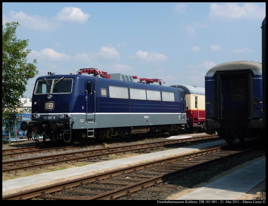 Eisenbahnmuseum Koblenz: DB 181 001 (21.05.2011)