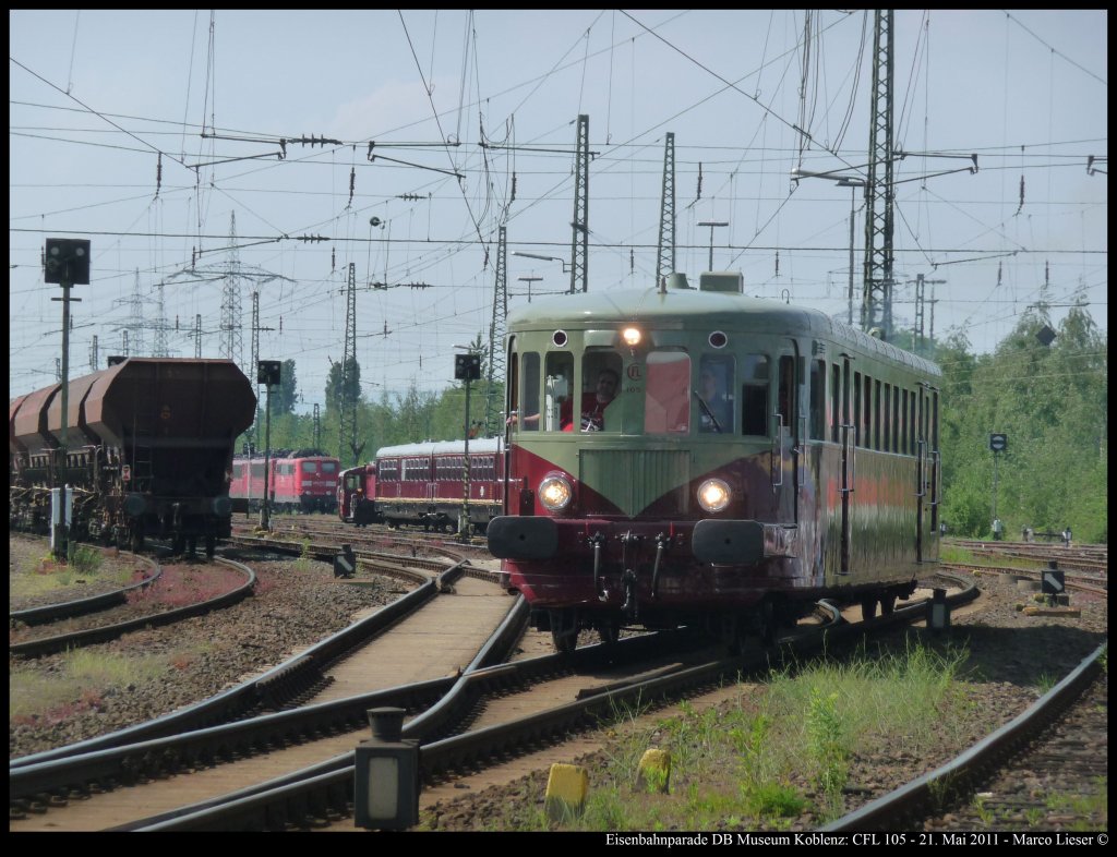 Eisenbahnparade DB Museum Koblenz: CFL Z 105 (21.05.2011)