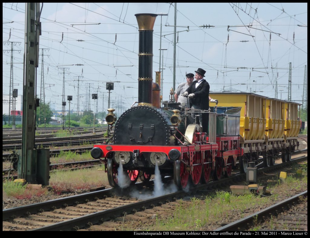Eisenbahnparade DB Museum Koblenz: Der Adler erffnet die Parade (21.05.2011)