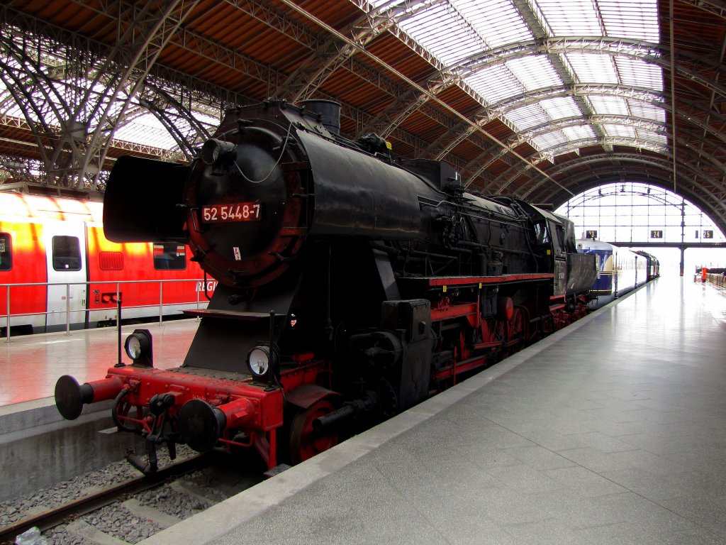 EMBB 52 5448-7 auf dem Museumsgleis in Leipzig Hbf; 09.06.2011