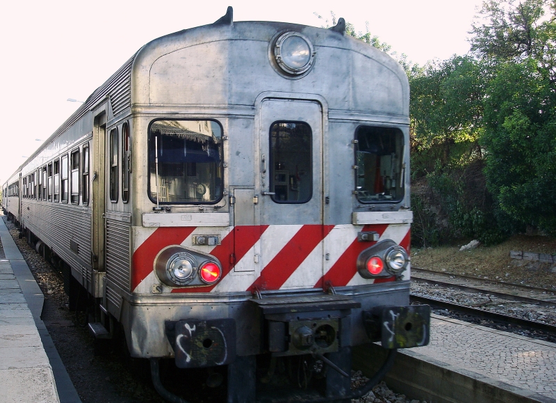 Endstation Tavira. Der Zug fhrt zurck nach Faro. 13.9.2008