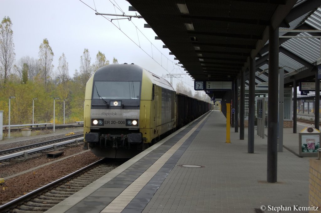 ER 20-006 (253 006-1) mit einem GZ in Potsdam Hbf in Richtung Potsdam Charlottenhof. 09.11.2010